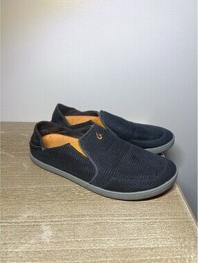 Olukai Mesh Men's Navy Blue Slip-On Shoes Size 9
